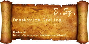 Draskovics Szelina névjegykártya